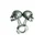 AUTOCOLLANT/STICKER LETHAL THREAT 3D SKULL PISTON ARGENT