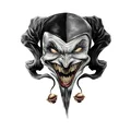 STICKER LETHAL THREAT AIRBRUSH JESTER (7x11cm) (RC00038)