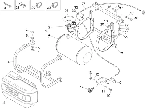 Réservoir carburant GPL (Pick)