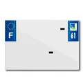 PLASTIC STRIP FOR PVC LICENSE PLATE WITH BUSINESS NAME (MOTORBIKE FORMAT 210X145)-DEPT 61/EUROPE (SOLD PER UNIT)