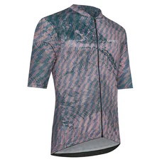 MAILLOT GIST HOMME HYPER MANCHES COURTES ZIP TOTAL BLEU/VIOLET A RAYURES XL -5347