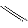 TOE CLIP STRAP- CHRISTOPHE 515 BLACK-BRAIDED NYLON (PAIR)