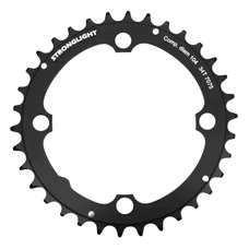 PLATEAU VTT 4BRA D.104 STRONGLIGHT TRIPLE 34DTS MILIEU NOIR ALU - EPAISSEUR 4mm 8/9V.