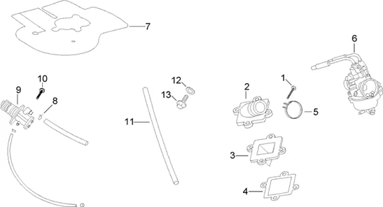 Groupe carburateur - pompe a huile