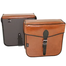 PANNIERS FOR BICYCLE -REAR- SPORFABRIC S14 STRAP FASTENING- BROWN (Lg30xL11xH30) (PAIR)