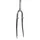 FORK- FOR TREKKING BIKE 700X35 STEEL CHROME - RIGID CURVED -WITH BRAKE BOSS PLUGS- THREADED STEERER (255/160mm) Ø 1"-22,2 INNER