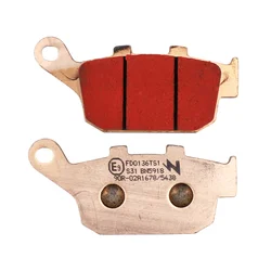 BRAKE PADS NEWFREN FOR HONDA 125 PANTHEON 2003>2007 Rear 250 FORESIGHT 1999>2007 Rear 750 XRV AFRICA TWIN 1990>2003 Rear  (L 86.5mm - H 40.5mm - thk 10.6mm)  (FD0136TS)  (TOURING SINTERED)