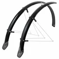GARDE BOUE CITY/VTC TRINGLES 28'' EUROFENDER RAPIDO 46mm NOIR (PAIRE) AVEC FIXATION RAPIDO