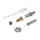 NECESSAIRE/KIT REPARATION CARBURATEUR CYCLO ADAPTABLE SOLEX 3800 (1 GICLEUR D28/1 VANNE DE DEPART/1 RESSORT/1CALIBREUR/1 GRILLE DE VANNE/1 FILTRE A ESSENCE) (POCHETTE 6 PIECES) -FABRICATION FRANCAISE-