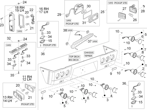 Eclairages arrière - Clignotants