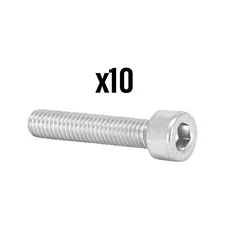 ALLEN SCREW M6 x 35 mm CHROME (10 IN A BAG). -SELECTION P2R