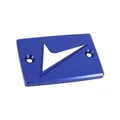 FRONT BRAKE FLUID RESERVOIR CAP - FOR YAMAHA 700 MT-07 ALU CNC ANODIZED BLUE/WHITE PATTERN  -AVOC-