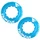 ECROU DISQUE DE FREIN CENTER LOCK TRIPEAK ALUMINIUM ULTRA LEGER 7g BLEU CLAIR - SERRAGE INTERNE (VENDU A LA PAIRE)