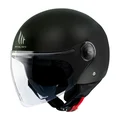 HELMET-OPEN FACE MT STREET SOLID- GLOSS BLACK S (ECE 22.06)