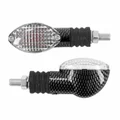 CLIGNOTANT UNIVERSEL REPLAY MINI OVALE A AMPOULE BA9S TRANSPARENT/CARBONE (L 71mm / H 28mm / L 38mm) (PAIRE) **