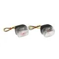 TURN SIGNAL FOR SCOOT MBK 50 BOOSTER 1990>2003/YAMAHA 50 BWS 1990>2003 - FRONT - TRANSPARENT/BLACK (PAIR) **     -REPLAY-