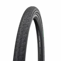 TYRE FOR URBAN/TREKKING BIKE - 700 X 35 SCHWALBE DELTA CRUISER PLUS BLACK RIGID   (35-622) REFLECTIVE -  REINFORCED GREEN GUARD