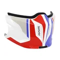 MENTONNIERE AMOVIBLE MT POUR CASQUE TRIAL STREETFIGHTER SV BLANC/BLEU/ROUGE BRILLANT