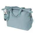 SACOCHE ARRIERE VELO LATERALE SAC ORDINATEUR PORTABLE BASIL MANHATTAN WATERPROOF BEIGE DROIT/GAUCHE 12L FIXATION HOOK ON (12x38x30cm) FERMETURE PLIANT ANTI-PLUIE