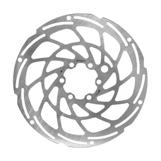DISQUE DE FREIN VTT 6 TROUS NEWTON BRAKCO COMPATIBLE SHIMANO ET AUTRES 160mm ARGENT POUR VAE / E-BIKE AVEC RENFORT SUPPLEMENTAIRE DE 2mm + 6 VIS