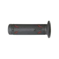 REVETEMENT POIGNEE PROGRIP MOTO ON ROAD 718 DOUBLE DENSITE NOIR/ROUGE CLOSED END 122mm (PAIRE)