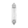 LIGHT BULB  6V 10W STANDART C10W FOOT SV8,5-8 (TUBULAR) CLEAR (PARKING LIGHT) (SOLD PER UNIT)  -SELECTION P2R-