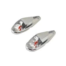 ECLAIRAGE DECO REPLAY GOUTTE D'EAU FENDER TRANSPARENT/CHROME AMPOULE ORANGE  (L 61mm / H 22mm / L 18mm) (PAIRE) **