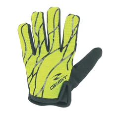 GANTS VELO ENFANT JUNIOR LONG GIST JAUNE FLUO/NOIR 8/10 ANS (PAIRE SUR CARTE) SANS VELCRO  -8157