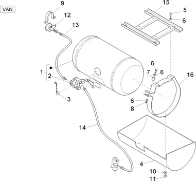 Réservoir carburant GPL (Van)