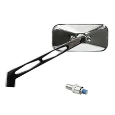 MIRROR - UNIVERSAL VICMA CUSTOM RECTANGLE -LEFT- M10/125 METALIC CHROME **