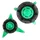 PROTECTION/COUVRE CARTER MOTO POUR KAWASAKI 900 Z900 ALU CNC ANODISE NOIR/VERT (PAIRE)  -AVOC-