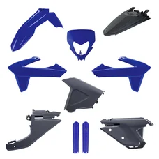 CARROSSERIE/CARENAGE MOTO ENDURO SHERCO 125, 250 SE-R 2025, 250, 300, 450, 500 SEF-R 2025 BLEU/GRIS (KIT PLASTIQUES 10 PIECES)  -POLISPORT-