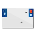 BANDE PLAQUE MOTO 210x130 POUR PVC VIERGE DEP. 11/EURO (VENDU A L'UNITE)