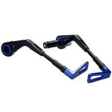 LEVER GUARDS - VOCA RACING CNC ALUMINIUM - Black/Blue- for bar internal Ø 14 mm - Adjustable lenght 130/148 mm (PAIR)