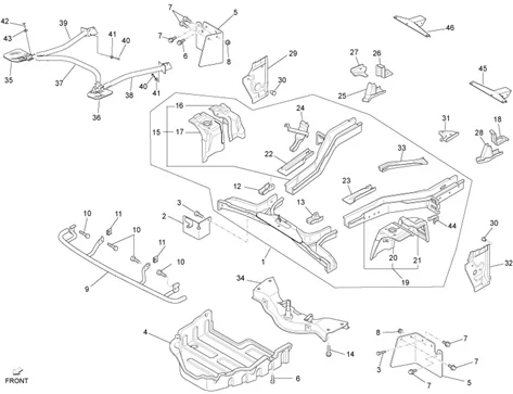 Châssis/caisse avant