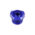BOUCHON D'HUILE 50 A BOITE VOCA EVO V2 MINARELLI 50 AM6/RIEJU 50 MRT, SMX/YAMAHA 50 TZR, DTR/PEUGEOT 50 XPS, XR6/BETA 50 RR/SHERCO 50 SM-R, SE-R ALU CNC BLEU