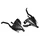 LEVIER/MANETTE VTT PATIN P2R 3x8V. NOIR ALU AZERA V-BRAKE COMPATIBLE SHIMANO (PAIRE)