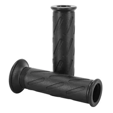 REVETEMENT POIGNEE DOMINO MOTO ON ROAD STYLE SUZUKI NOIR OPEN END GAUCHE 124 mm DROITE 123 mm (PAIRE)