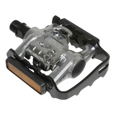 PEDALE VTT AUTOMATIQUE POLYVALENTE NEWTON AVEC 1 FACE SHIMANO/SPD NOIR ALU D9/16 354g AVEC CALES (PAIRE)