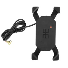 SUPPORT SMARTPHONE/TELEPHONE AVOC M3 AVEC PRISE DE CHARGE USB 5V 2A LIVRE AVEC 2 SUPPORTS GUIDON + RETRO