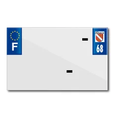 BANDE PLAQUE MOTO 210x130 POUR PVC VIERGE DEP. 68/EURO (VENDU A L'UNITE)