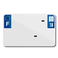 PLAQUE IMMATRICULATION MOTO TIFLEX ALU PREPERCEE 210x130 DEP. 18 VIERGE (VENDU PAR 10)