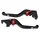 LEVIER DE FREIN/EMBRAYAGE MOTO REGLABLE/RETRACTABLE POUR YAMAHA 700 MT-07 2014>2018 NOIR ANODISE CNC (PAIRE)  -AVOC-