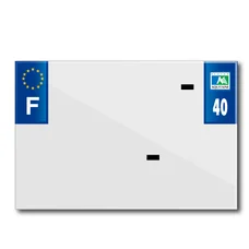 PLASTIC STRIP FOR PVC LICENSE PLATE WITH BUSINESS NAME (MOTORBIKE FORMAT 210X145)-DEPT 40/EUROPE (SOLD PER UNIT)