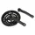 PEDALIER VTT P2R 7/8V. ACIER NOIR 170mm 48-38-28 AVEC PARE-CHAINE (BOITIER 122mm)
