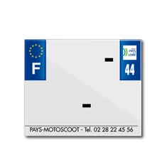BANDE PLAQUE MOTO 170x145 POUR PVC AVEC RAISON SOCIALE DEP. 44/EURO (VENDU A L'UNITE)