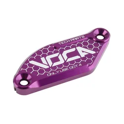 COUVERCLE DE MAITRE CYLINDRE DE FREIN 50 A BOITE VOCA POUR DERBI 50 SENDA DRD 2006>/RIEJU 50 MRT/SHERCO 50 SE-R, SM-R/APRILIA 50 SX, RX VIOLET ALUMINIUM CNC -J.JUAN