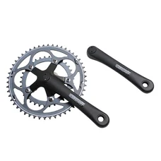 PEDALIER ROUTE STRONGLIGHT 9/10V. IMPACT ECO ARGENT 170mm 50-34 COMPATIBLE 8V. (AXE CARRE 107mm)