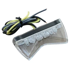 TAIL LIGHT UNIVERSAL REPLAY -WITH LEDS- SPACE TRANSPARENT (8 RED LEDS/3 CLEAR LEDS)  -CEE APPROVED-