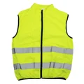 SAFETY VEST-REFLECTIVE -  YELLOW-PREMIUM QUALITY-LONG ZIPPER-ZIPPED BACK POCKET